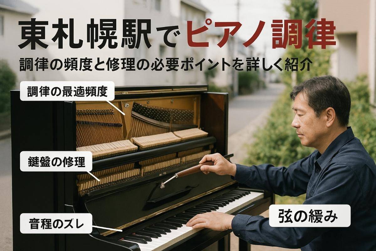 東札幌駅でピアノの調律！最適な調律頻度と必要な修理ポイント解説