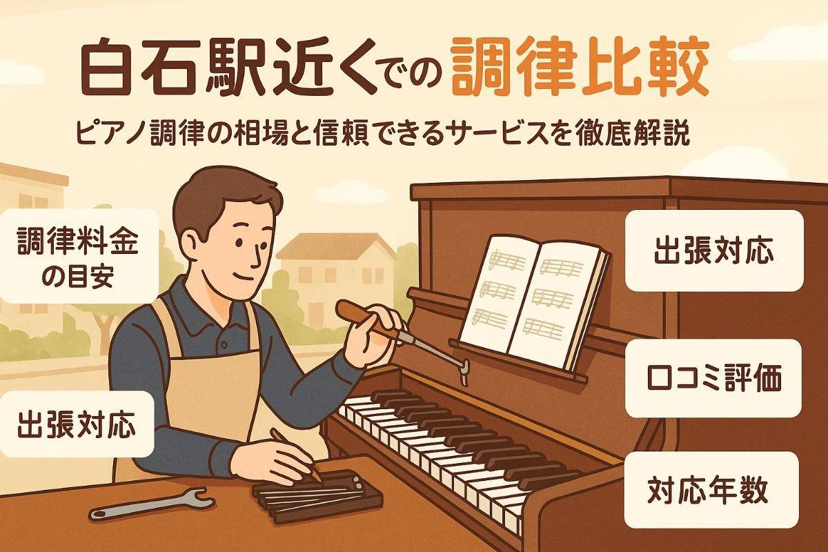 白石駅でピアノ調律の料金相場とおすすめサービス徹底比較