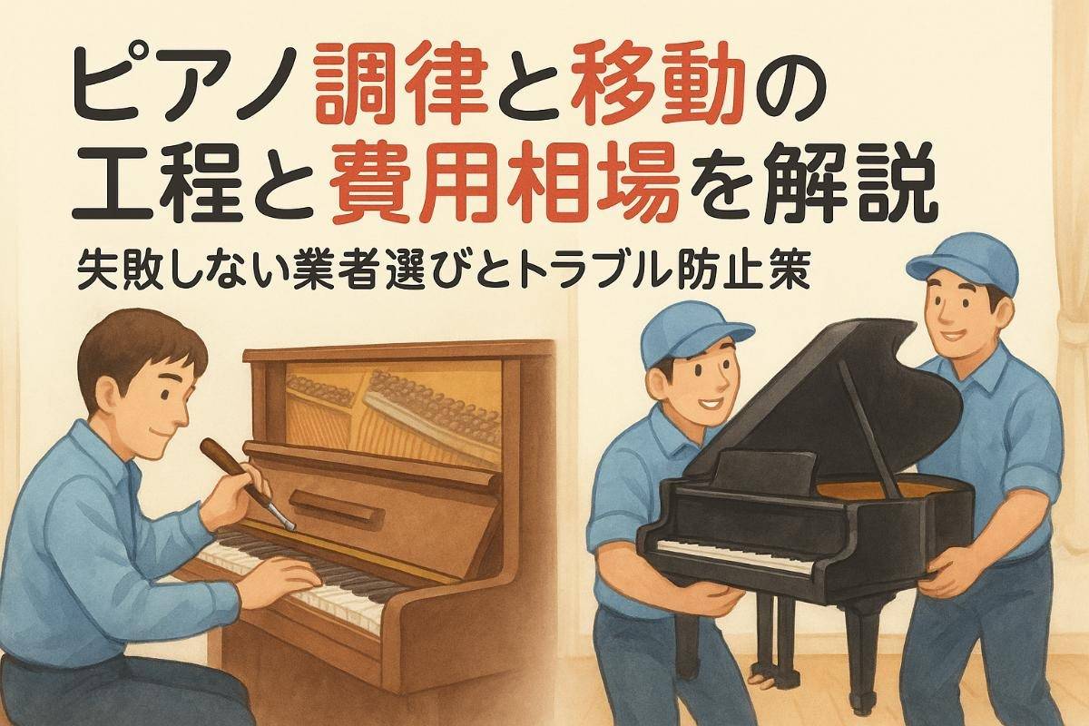 ピアノ調律と移動の工程と費用相場を解説｜失敗しない業者選びとトラブル防止策
