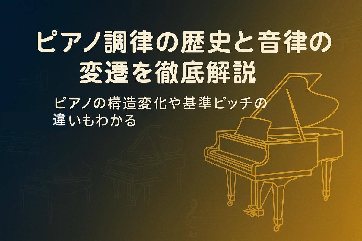 ピアノ調律の歴史と音律の変遷を徹底解説｜ピアノの構造変化や基準ピッチの違いもわかる