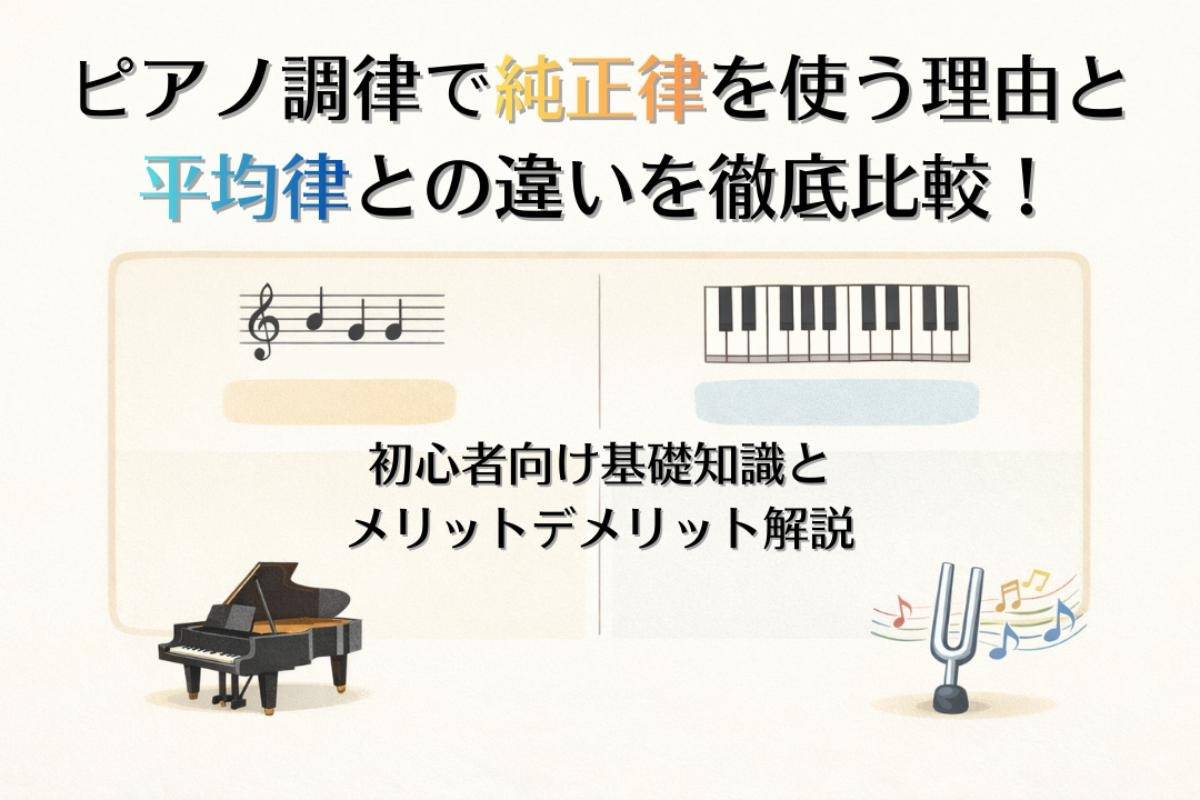 ピアノ調律で純正律を使う理由と平均律との違いを徹底比較！初心者向け基礎知識とメリットデメリット解説