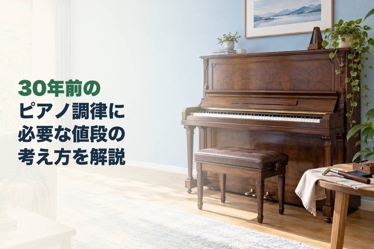 30年前のピアノ調律の値段はいくら？費用の目安と依頼前の確認ポイント